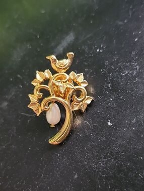 Gold Tree of Life Pendant with Pearl Drop - Women Jewelry